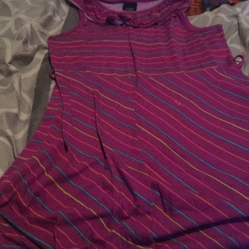 Faded Glory Purple/Colorful Dress With Stripes